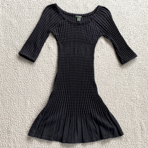 Anthropologie Gray Sweater Dress Size S 